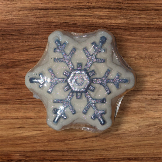 White Glittery Snowflake -  Bath Bomb