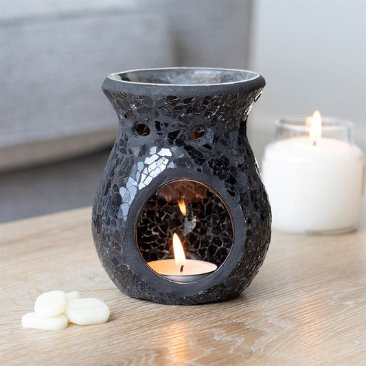 Black Crackle Wax Burner