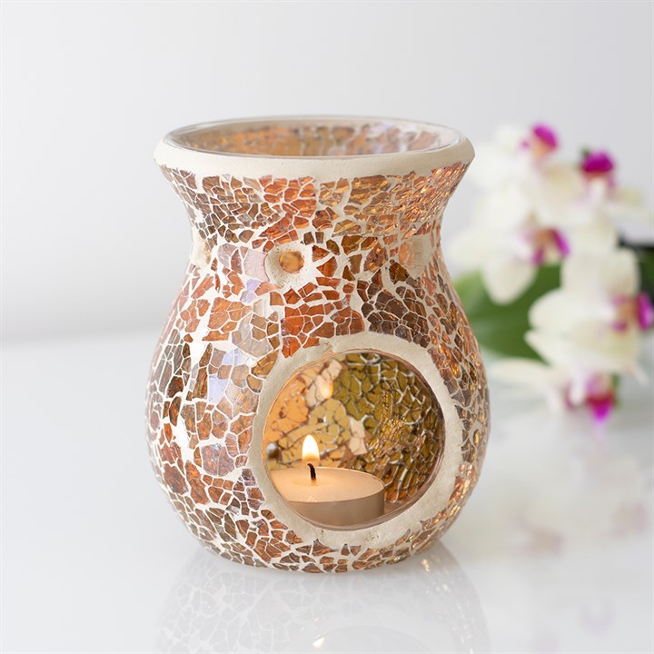 Brown Crackle Wax Burner