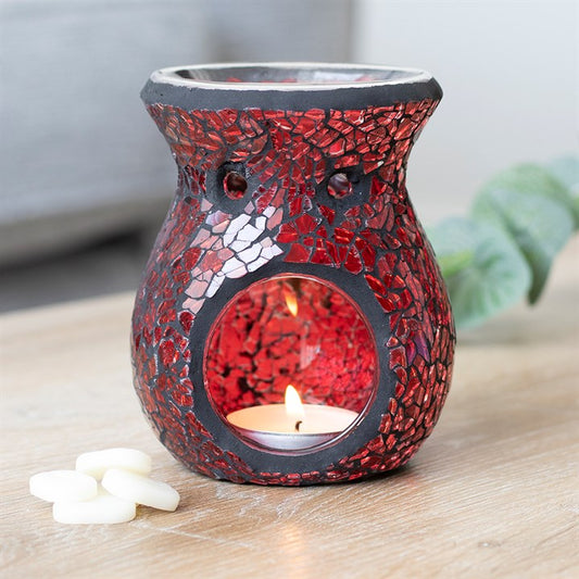 Red Crackle Wax Burner